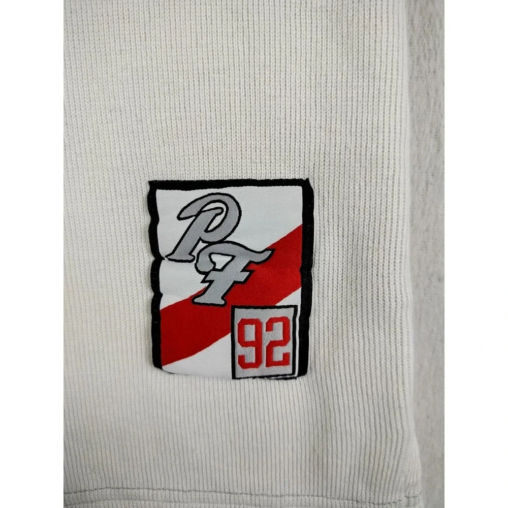 Vintage Phat Farm PF 92 Sweater Mens Large Gray‎ White Red Colorblock Streetwear